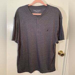 Nautica NWT gray short sleeve pajama tee shirt Size Large